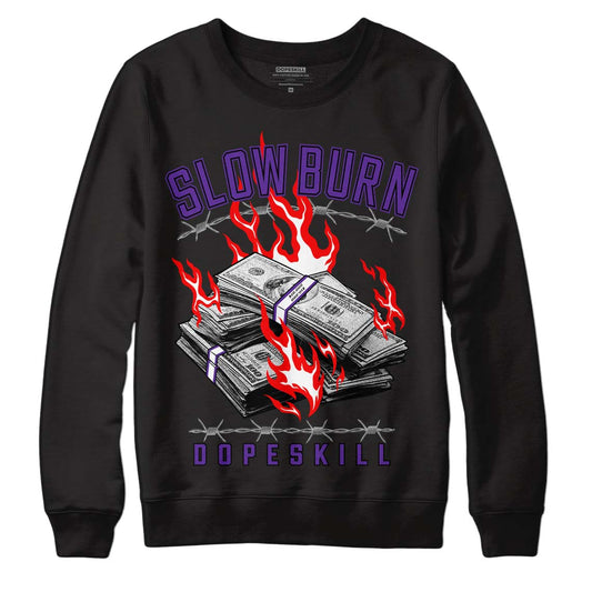 PURPLE Collection DopeSkill Sweatshirt Slow Burn Graphic - Black