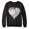 Jordan 11 Retro Low Cement Grey DopeSkill Sweatshirt Heart Jordan 11 Graphic Streetwear - Black