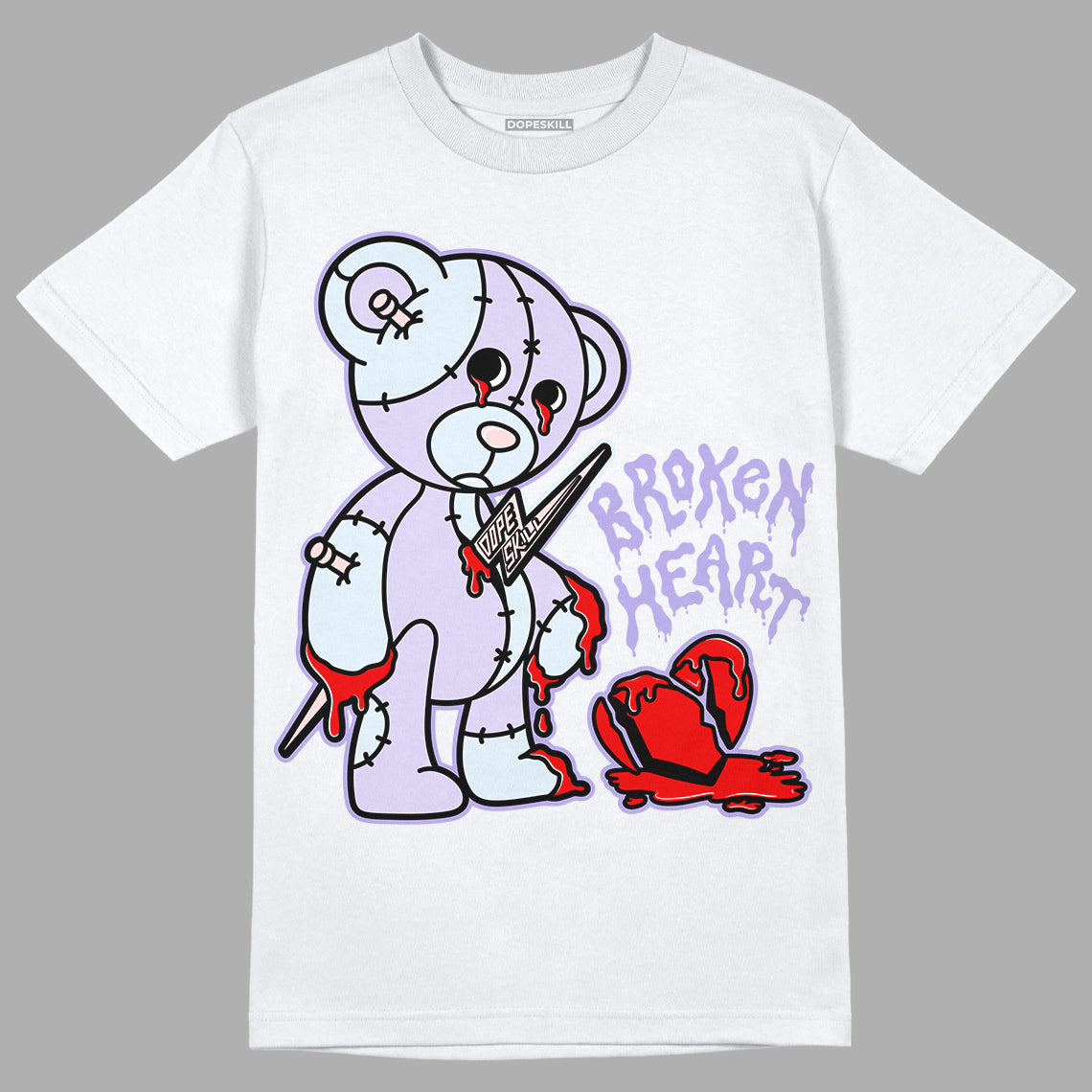 Easter Dunk Low DopeSkill T-Shirt Broken Heart Graphic - White 