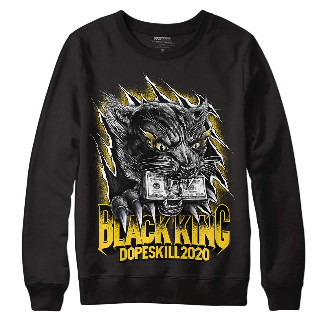 Lightning 4s DopeSkill Sweatshirt Black King Graphic - Black