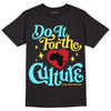 Jordan 5 Aqua DopeSkill T-Shirt Do It For The Culture Graphic Streetwear - Black