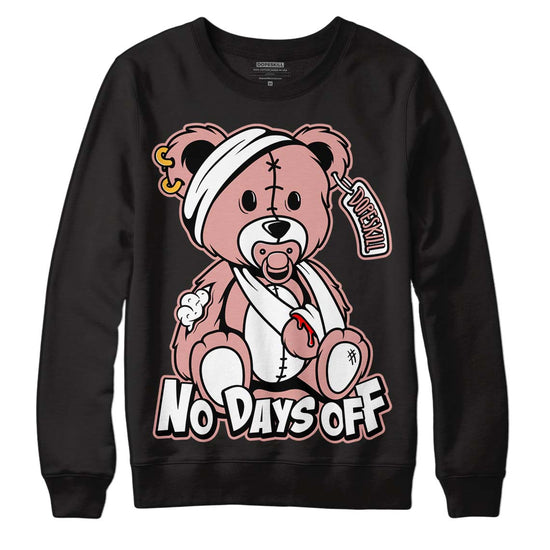 Rose Whisper Dunk Low DopeSkill Sweatshirt Hurt Bear Graphic - Black