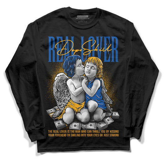 Dunk Blue Jay and University Gold DopeSkill Long Sleeve T-Shirt Real Lover Graphic Streetwear - Black