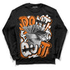 Orange Black White DopeSkill Long Sleeve T-Shirt Don't Quit Graphic - Black