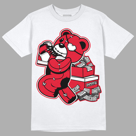 Lost & Found 1s DopeSkill T-Shirt Bear Steals Sneaker Graphic - White 
