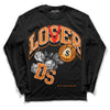 Wmns Dunk Low 'Magma Orange DopeSkill Long Sleeve T-Shirt Loser Lover Graphic Streetwear - Black