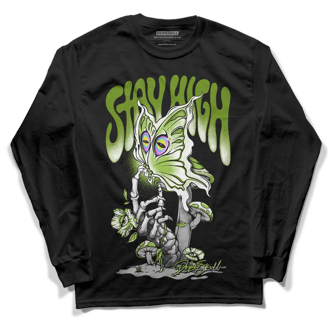 Dunk Low 'Chlorophyll' DopeSkill Long Sleeve T-Shirt Stay High Graphic - Black 
