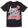 Fire Red 9s DopeSkill T-Shirt LOVE Graphic - Black 