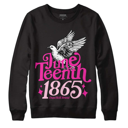 Dunk Low Triple Pink DopeSkill Sweatshirt Juneteenth 1865 Graphic Streetwear - Black