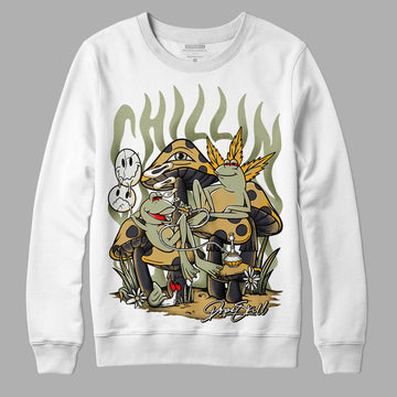 Jade Horizon 5s DopeSkill Sweatshirt Chillin Graphic - White 