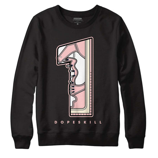 Jordan 1 High OG WMNS Washed Pink DopeSkill Sweatshirt No.1 Graphic Streetwear - Black