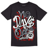 Fire Red 9s DopeSkill T-Shirt No Days Off Graphic - Black 