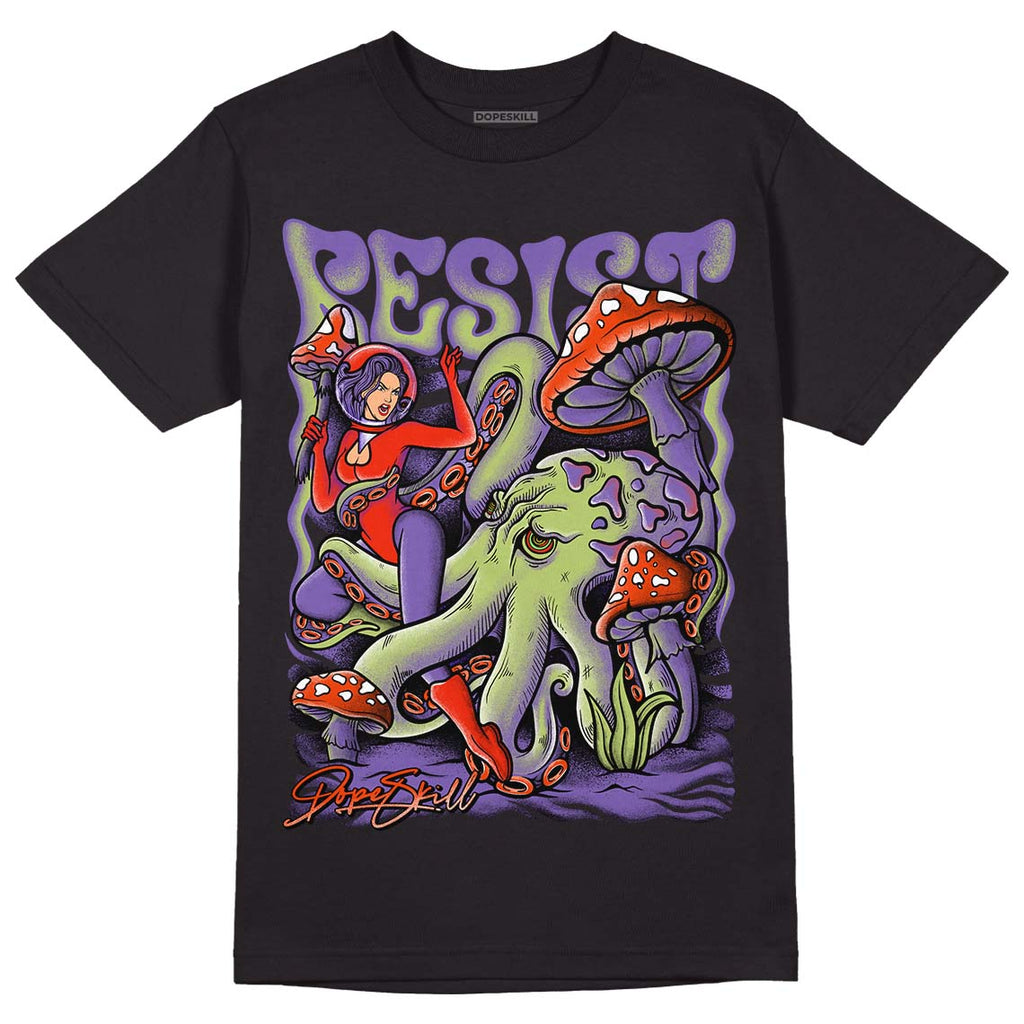 Canyon Purple 4s DopeSkill T-Shirt Resist Graphic - Black