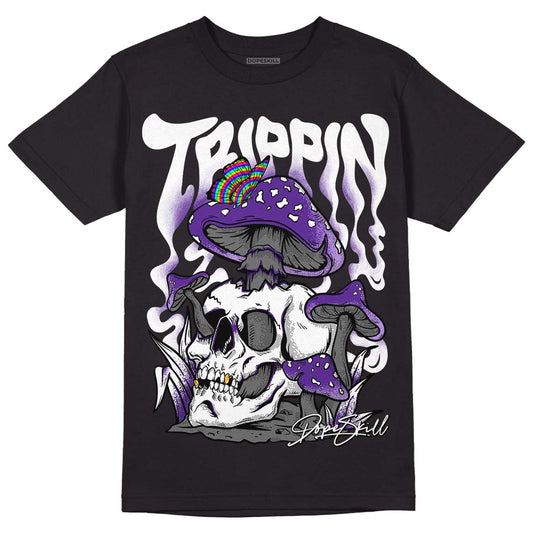 Dark Iris 3s DopeSkill T-Shirt Trippin Graphic - Black