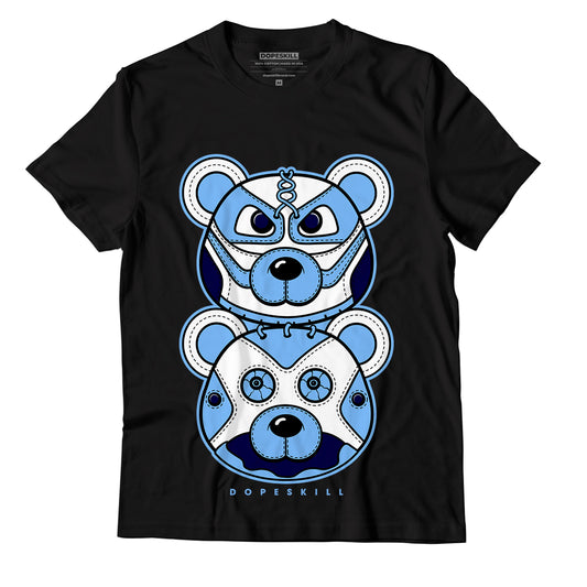 AJ 6 University Blue DopeSkill T-Shirt Leather Bear Graphic