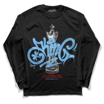 Travis Scott x Jordan 4 Retro 'Cactus Jack' DopeSkill Long Sleeve T-Shirt King Chess Graphic Streetwear - Black