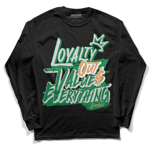 Nike SB x Jordan 4 “Pine Green” DopeSkill Long Sleeve T-Shirt LOVE Graphic Streetwear - Black