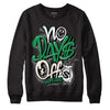 Jordan 2 Retro Lucky Green DopeSkill Sweatshirt No Days Off Graphic Streetwear  - Black 