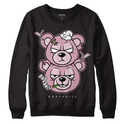 Dunk Low Teddy Bear Pink DopeSkill Sweatshirt New Double Bear Graphic - Black 