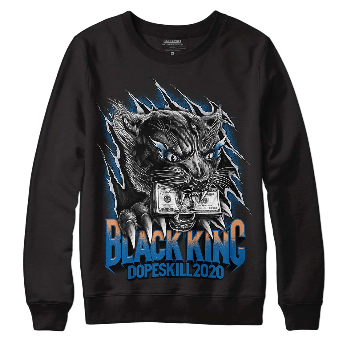 Jordan 3 Retro Wizards DopeSkill Sweatshirt Black King Graphic Streetwear - Black