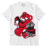 Red Black White DopeSkill T-Shirt Bear Steals Sneaker Graphic