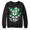 Jordan 3 WMNS “Lucky Green” DopeSkill Sweatshirt New Double Bear Graphic Streetwear - Black