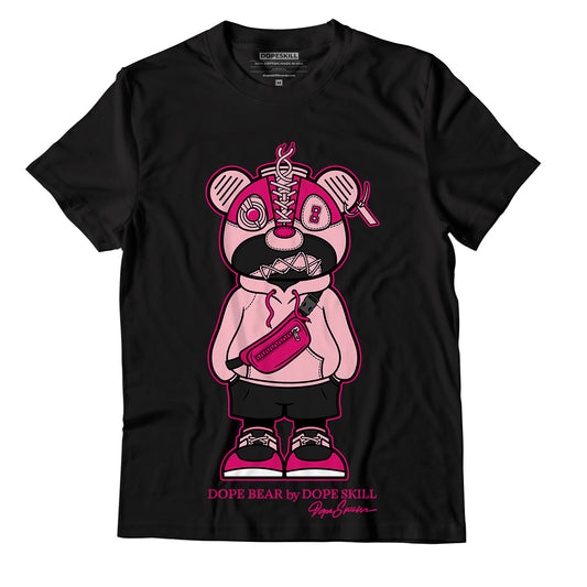 AJ 1 Mid Coral Chalk DopeSkill T-Shirt Sneaker Bear Graphic