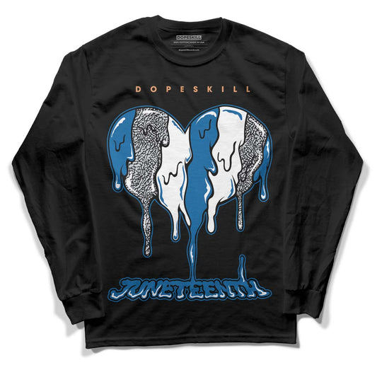 Jordan 3 Retro Wizards DopeSkill Long Sleeve T-Shirt Juneteenth Heart Graphic Streetwear - Black