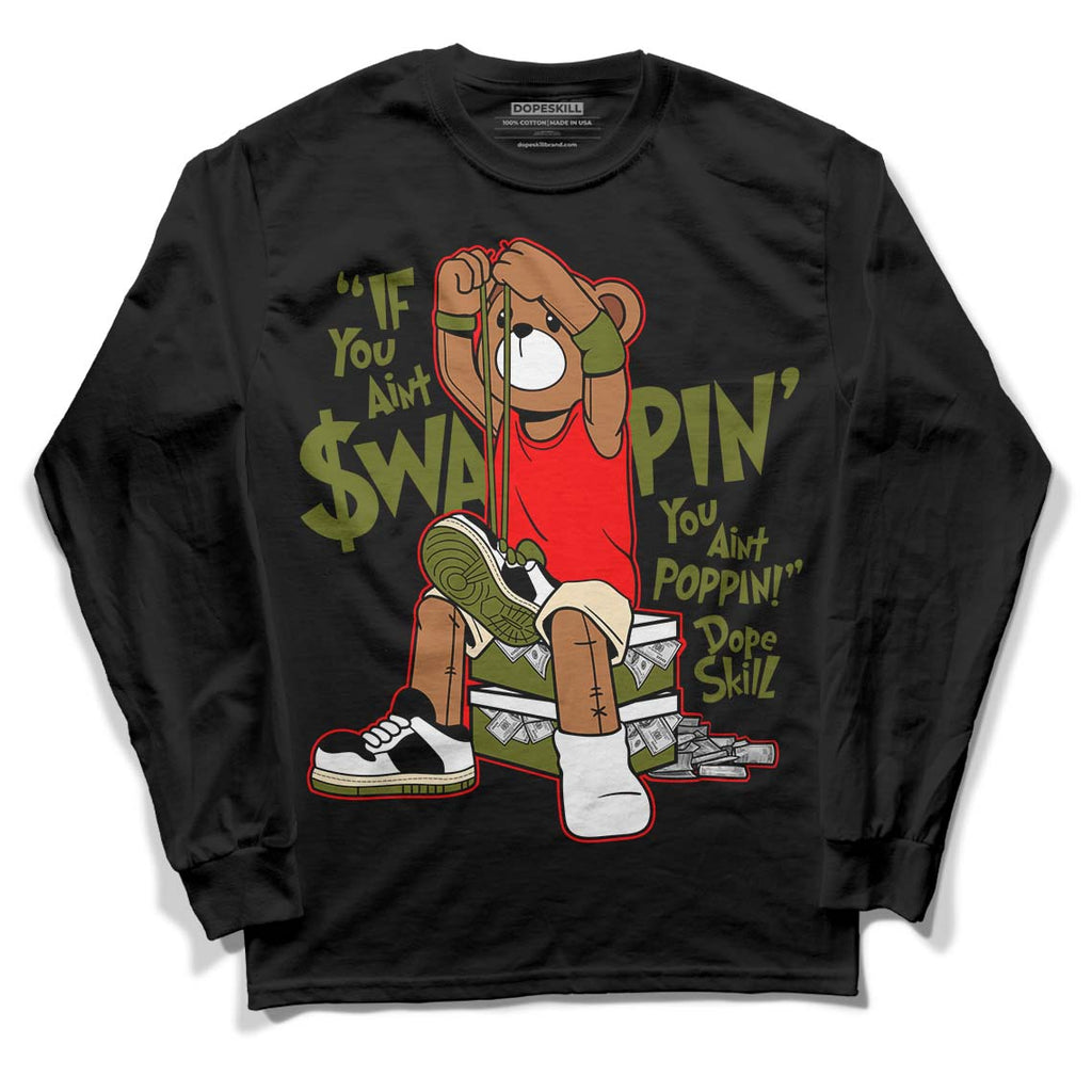 Travis Scott x Jordan 1 Low OG “Olive” DopeSkill Long Sleeve T-Shirt If You Aint Graphic Streetwear - Black