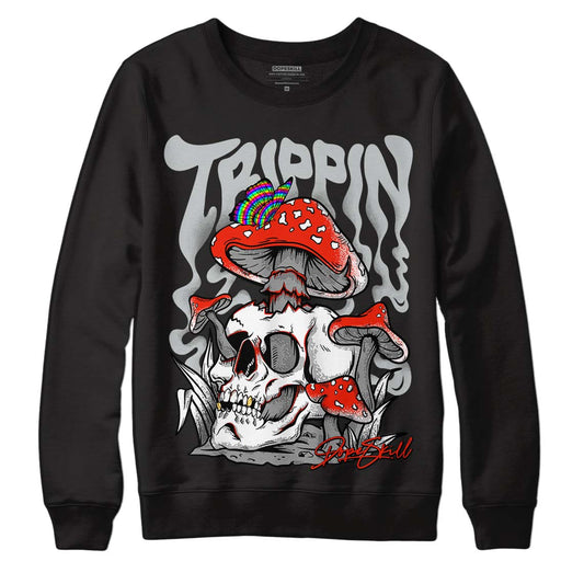 Black Canvas 4s DopeSkill Sweatshirt Trippin Graphic - Black 