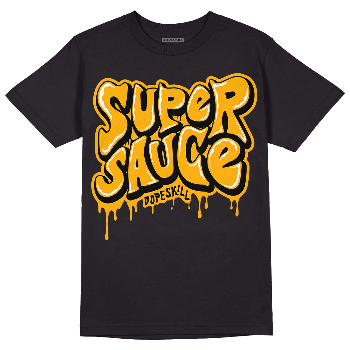 Goldenrod Dunk DopeSkill T-Shirt Super Sauce Graphic - Black