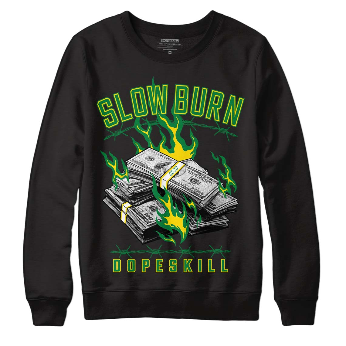 Dunk Low Reverse Brazil DopeSkill Sweatshirt Slow Burn Graphic - Black