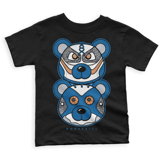 Jordan 3 Retro Wizards DopeSkill Toddler Kids T-shirt Leather Bear Graphic Streetwear - Black