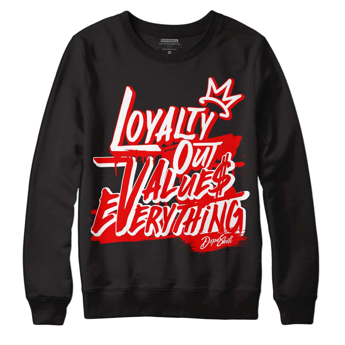 SB Dunk Low Cherry Sample DopeSkill Sweatshirt LOVE Graphic Streetwear  - Black 