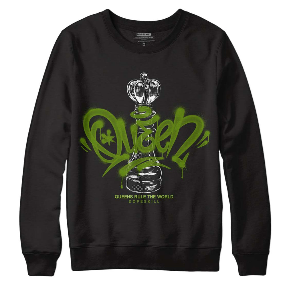 Dunk Low 'Chlorophyll' DopeSkill Sweatshirt Queen Chess Graphic Streetwear - Black