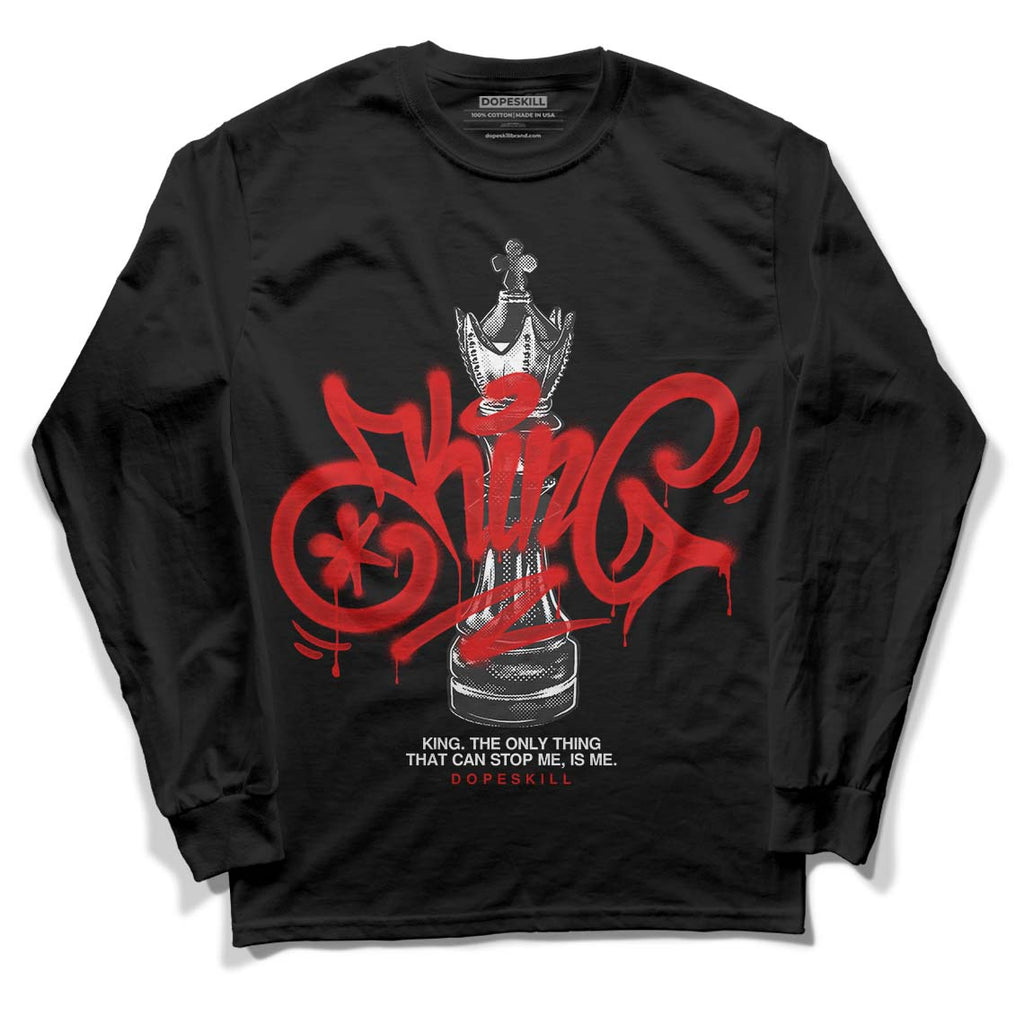 Jordan 12 Retro ‘Gym Red’ DopeSkill Long Sleeve T-Shirt King Chess Graphic Streetwear - Black