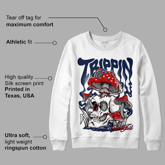 Midnight Navy 4s DopeSkill Sweatshirt Trippin Graphic