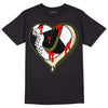 Travis Scott x Jordan 1 Low OG “Olive” DopeSkill T-Shirt Heart Jordan 1 Graphic Streetwear - Black