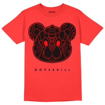 AJ 9 Chile Red DopeSkill Chile Red T-shirt SNK Bear Graphic