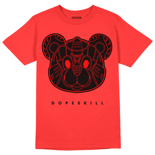 AJ 9 Chile Red DopeSkill Chile Red T-shirt SNK Bear Graphic