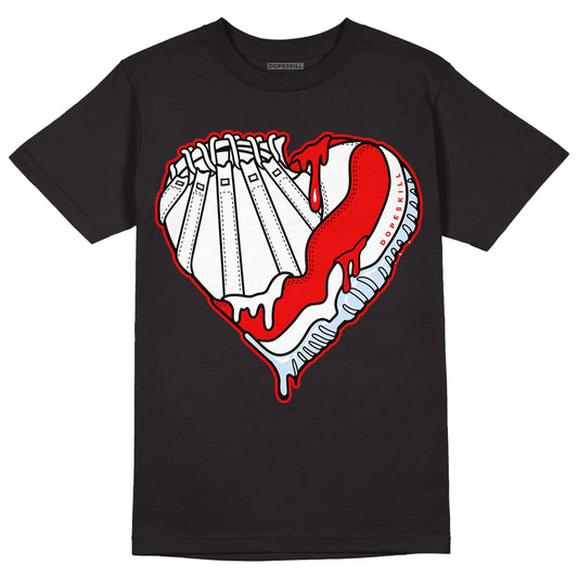 Cherry 11s DopeSkill T-Shirt Heart Jordan 11 Graphic - Black