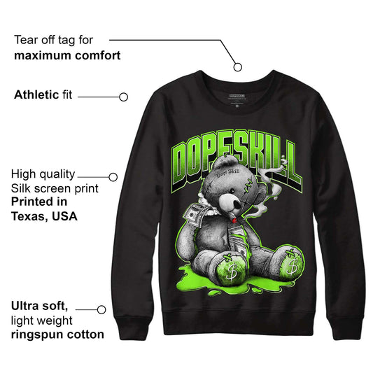 Neon Green Collection DopeSkill Sweatshirt Sick Bear Graphic