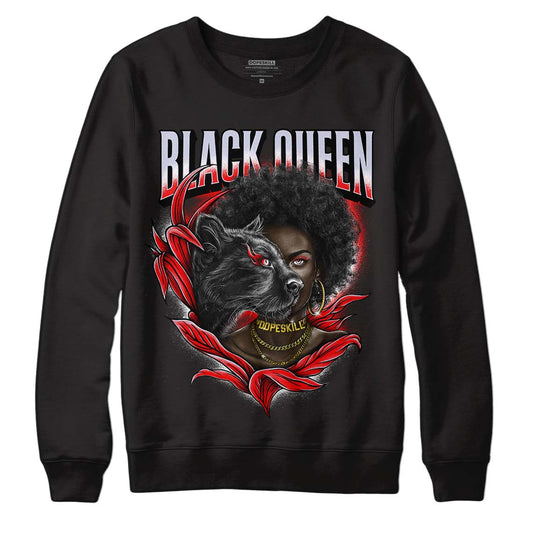 Cherry 11s DopeSkill Sweatshirt New Black Queen Graphic - Black 
