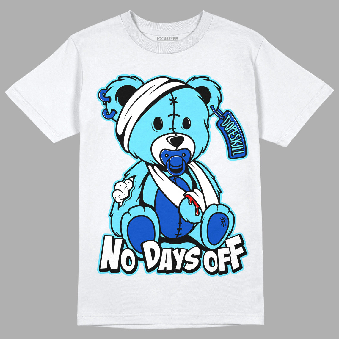 SB Dunk Argon DopeSkill T-Shirt Hurt Bear Graphic - White 