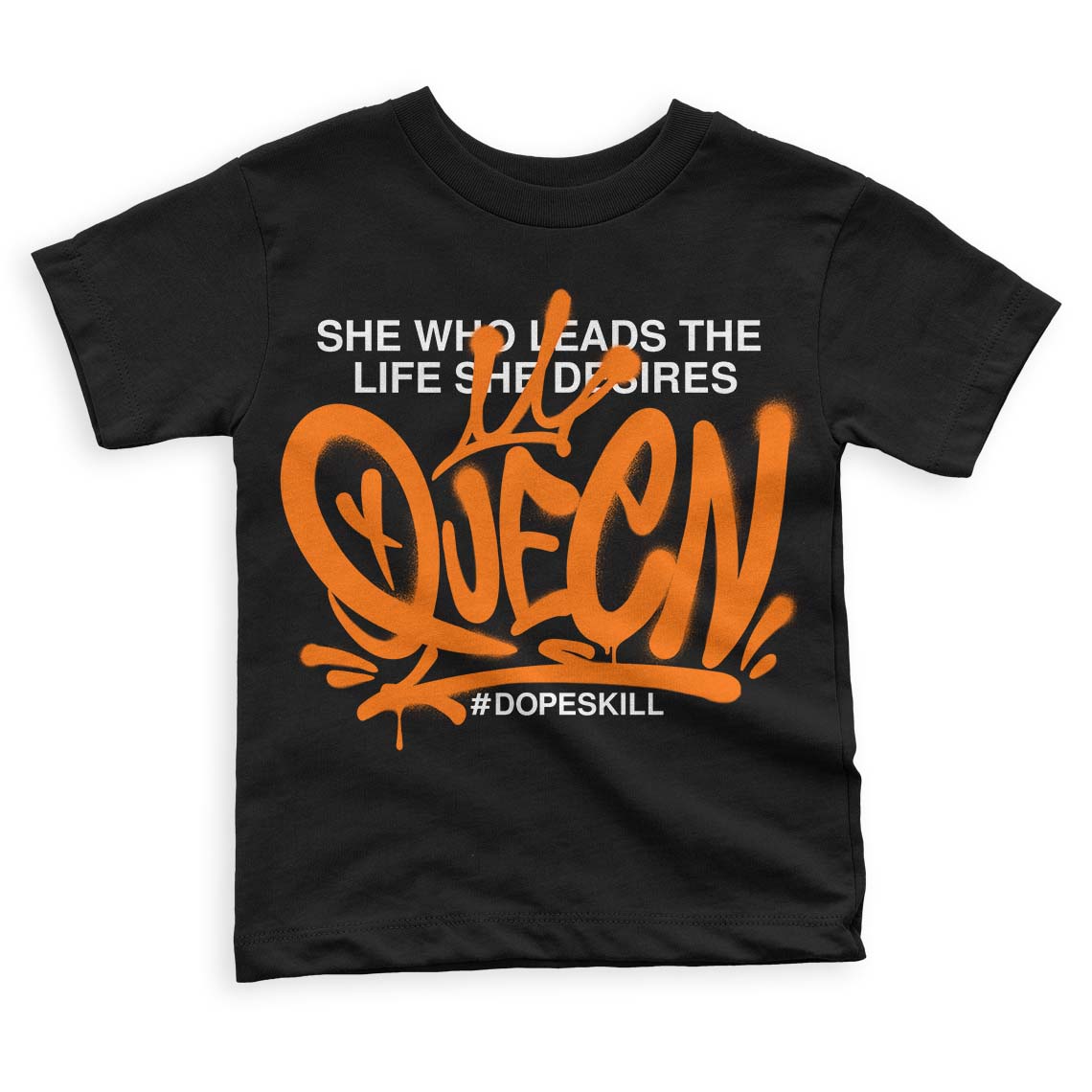 Wmns Dunk Low 'Magma Orange DopeSkill Toddler Kids T-shirt Queen Graphic Streetwear - Black