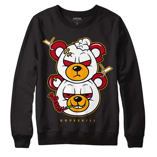 Cardinal 7s DopeSkill Sweatshirt New Double Bear Graphic - Black 