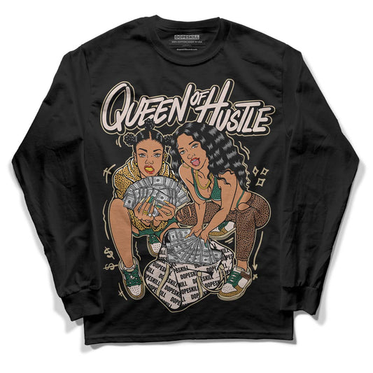 Safari Dunk Low DopeSkill Long Sleeve T-Shirt Queen Of Hustle Graphic - Black 