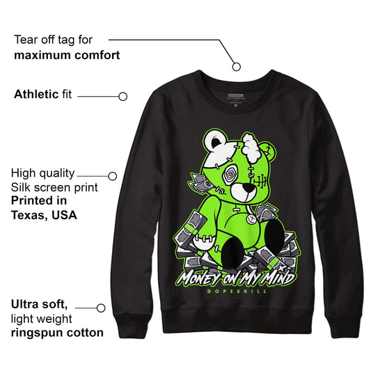 Neon Green Collection DopeSkill Sweatshirt MOMM Bear Graphic