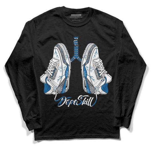 Jordan 3 Retro Wizards DopeSkill Long Sleeve T-Shirt Breathe Graphic Streetwear - Black