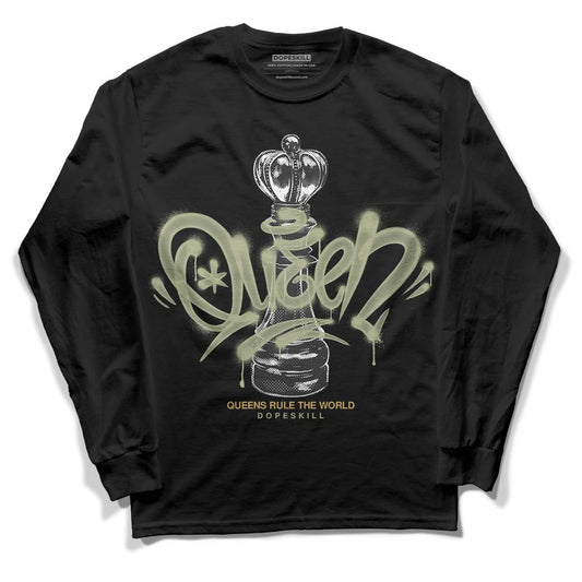 Jordan 5 Jade Horizon DopeSkill Long Sleeve T-Shirt Queen Chess Graphic Streetwear - Black